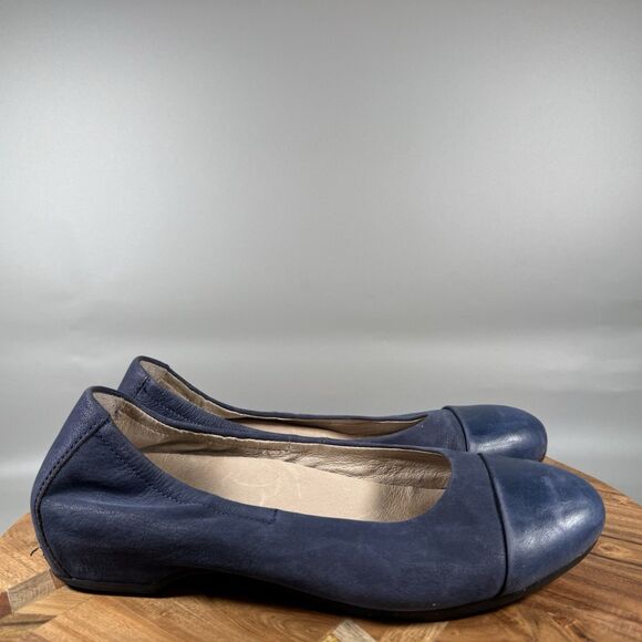 Dansko Shoes - Dansko Lisanne Women’s EU 39 US 8.5-9 Blue Leather Cap Toe Ballet Flats‎